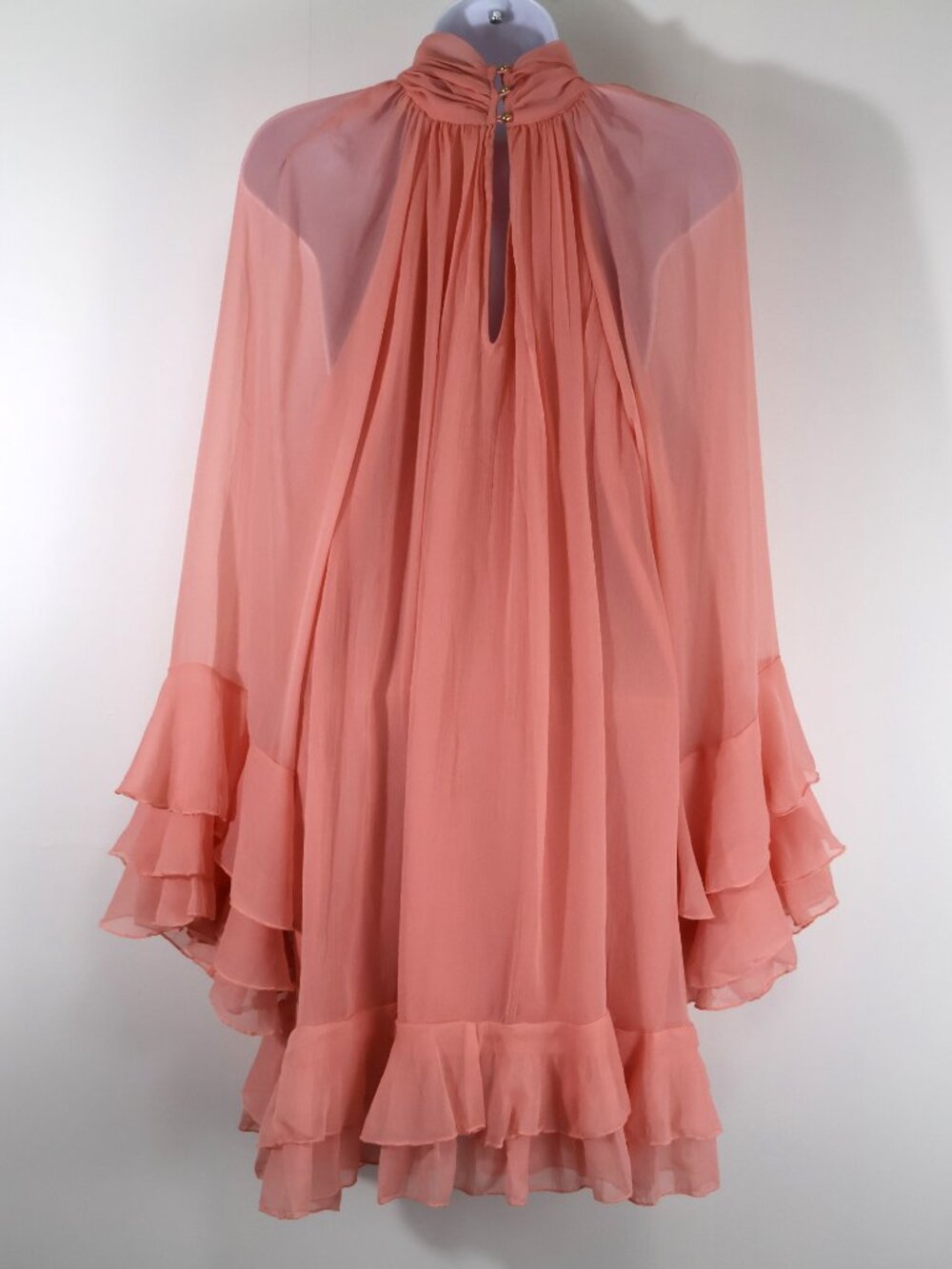 Anthropologie Let Me Be Long Sleeve Ruffle Mini Dress Tiered Flowy Sz Small NWT - Picture 2 of 7